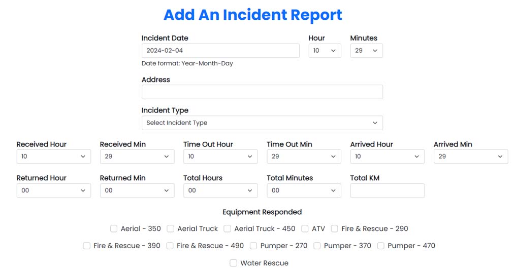 Add Incident Report