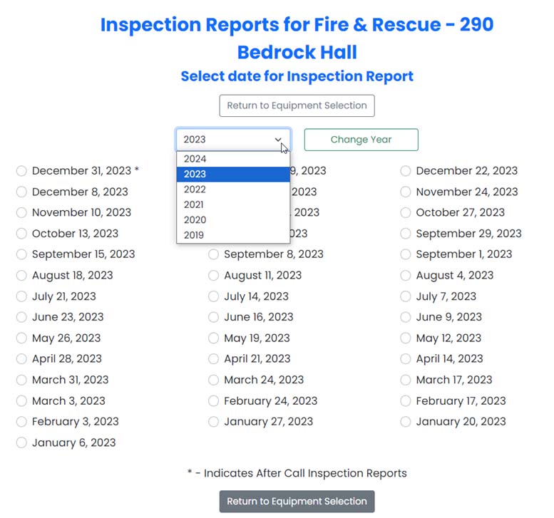 Previous Inspection Report Dates